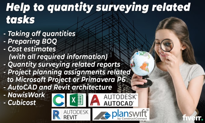 Gig Preview - Help to quantity surveying related tasks