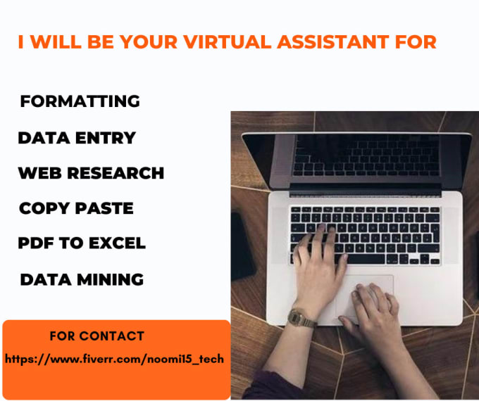 Gig Preview - Be your virtual assistant for data entry, english typing and web research