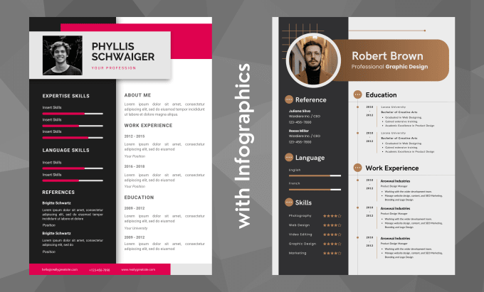 Gig Preview - Design a resume template and unique cv for you