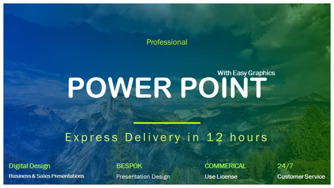 Gig Preview - Design a professional buissness powerpoint presentation