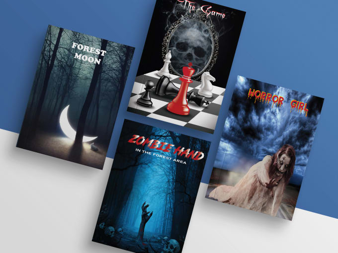 Gig Preview - Design a professional dark horror mystery book cover children book cover