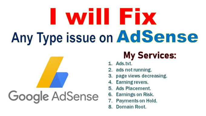 Gig Preview - Solve any issue on adsense