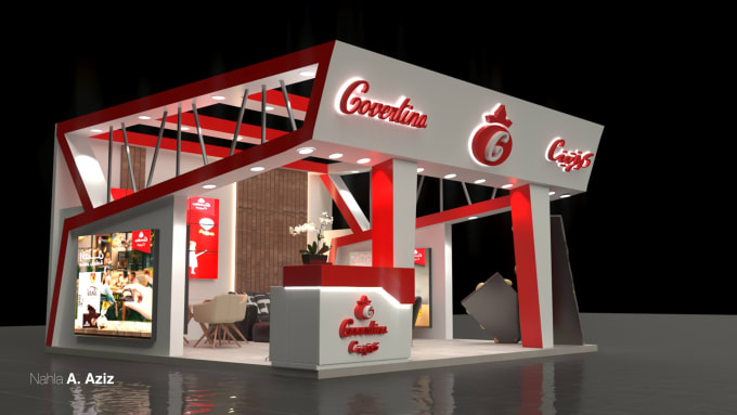 Gig Preview - Design and render 3d booths with high quality