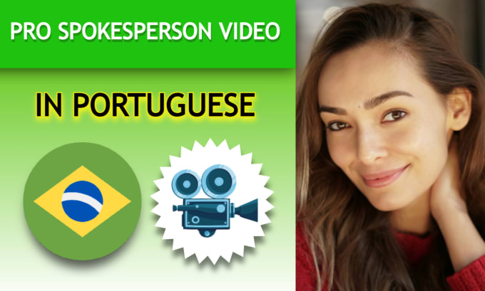 Gig Preview - Create a female spokesperson video in portuguese