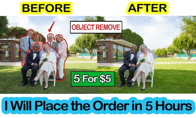 Gig Preview - Do add or remove object , people from photo in photoshop