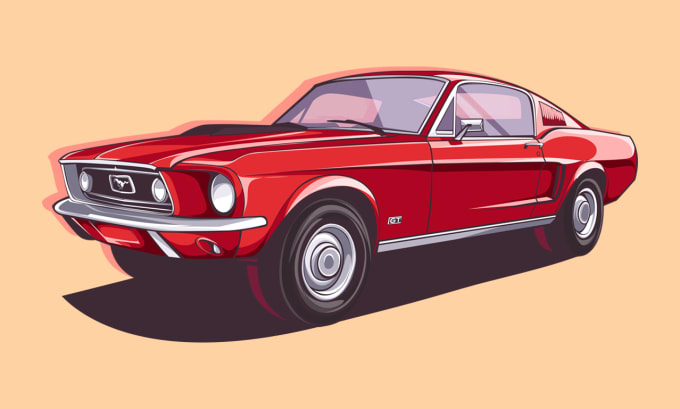 Gig Preview - Draw vector art any vehicle from your image in 3 hours