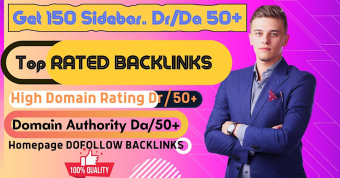 Gig Preview - Create 150 sidebar for higher homepage dofollow backlinks