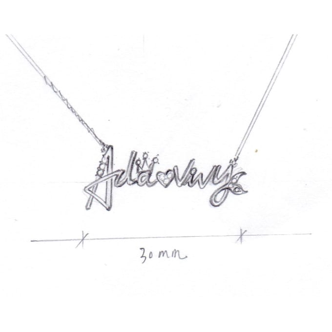 Gig Preview - Custom design name necklace personalized pendant and jewelry