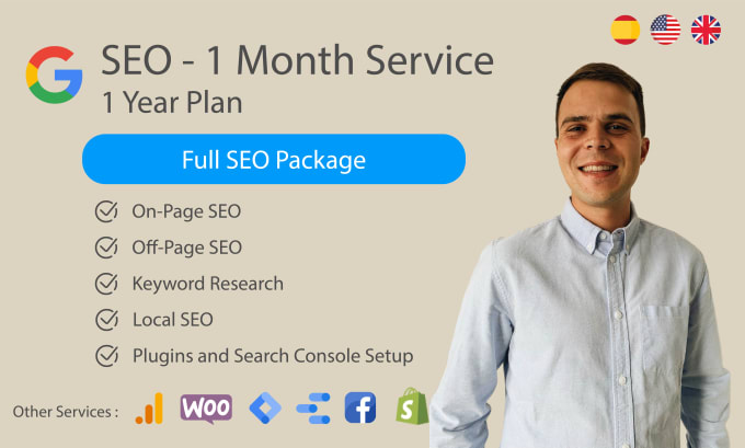 Gig Preview - Manage your SEO, 1 month service with 1 full year plan