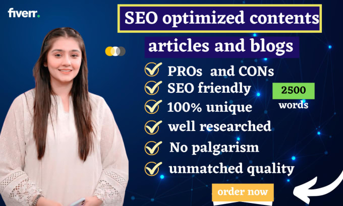 Gig Preview - Write high quality SEO articles, blog posts and site content