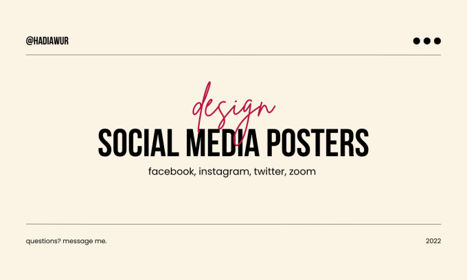 Gig Preview - Design social media posters