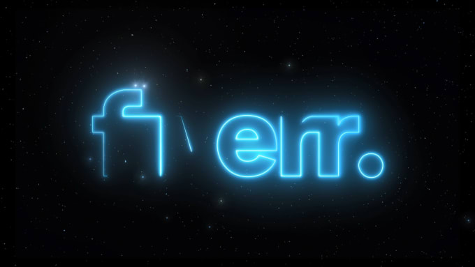 Gig Preview - Make logo animation with flying stars in space