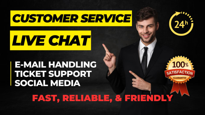 Gig Preview - Provide customer service and chat support on your website