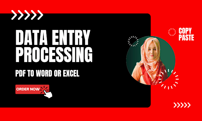 Gig Preview - Do data entry processing, work, PDF to word or excel