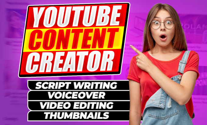 Gig Preview - Be your youtube video content creator or video creator