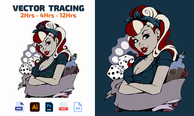 Gig Preview - Do manual vector tracing, recreate logo or image in 2 hours