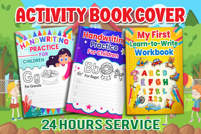 Gig Preview - Design kids activity book and kindergarten worksheets book cover for kdp amazon