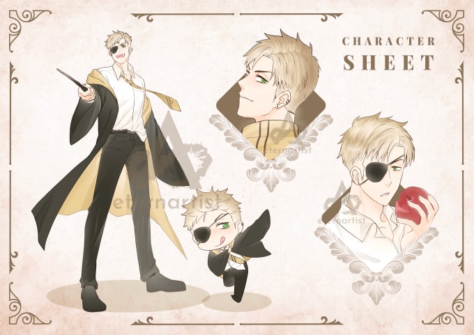 Gig Preview - Draw anime character sheet for you