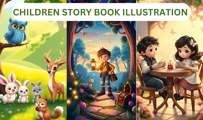 Gig Preview - Do children story children story book illustration children book illustration