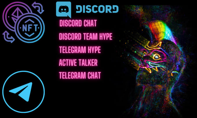 Gig Preview - Be your discord chat, chatters, discord hype, telegram chat, nft discord