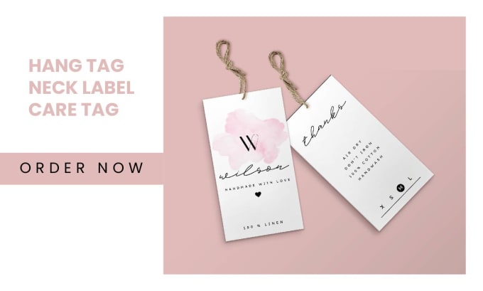 Gig Preview - Design clothing label, hang tag, wash label, neck, or size tag