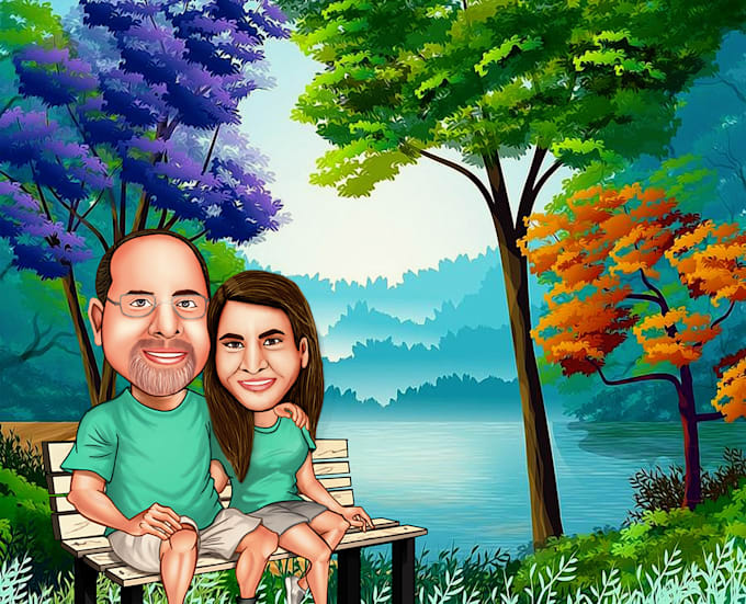 Gig Preview - Draw a realistic cartoon caricature from your photo