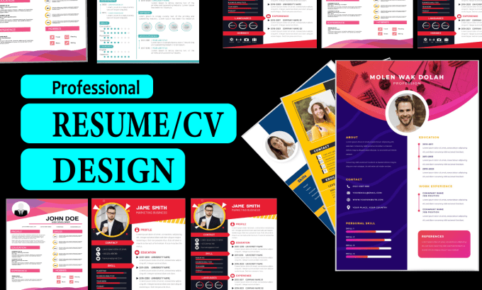 Bestseller - make professional resume design and CV design in 2 hours