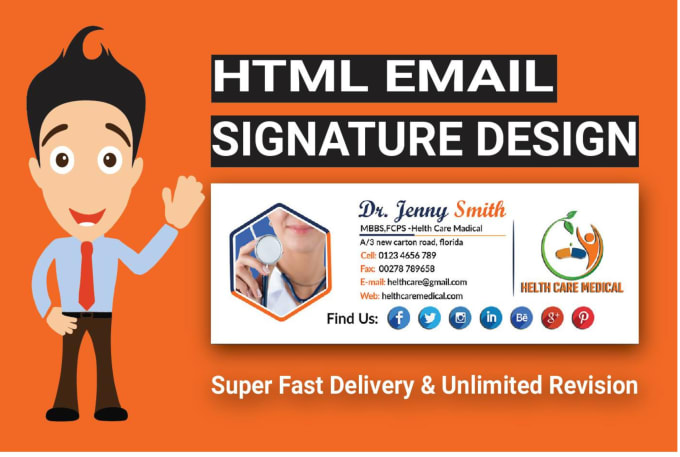 Gig Preview - Design clickable HTML email signature and email banner for real estate