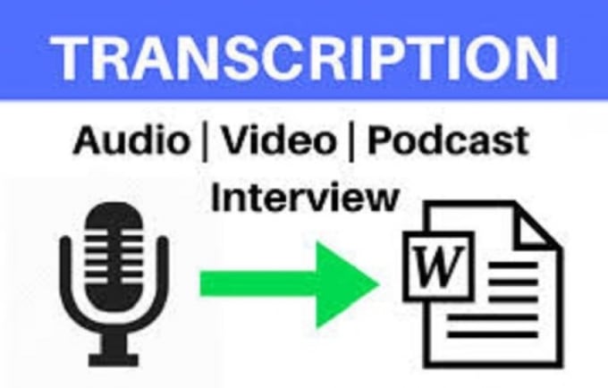 Gig Preview - Manualy transcribe audio and do video transcription in 24h