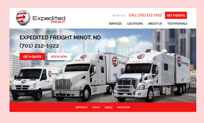 Gig Preview - Design transport website, trucking, dispatching, cargo, and logistics website