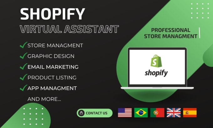 Gig Preview - Be your shopify virtual assistant or manager