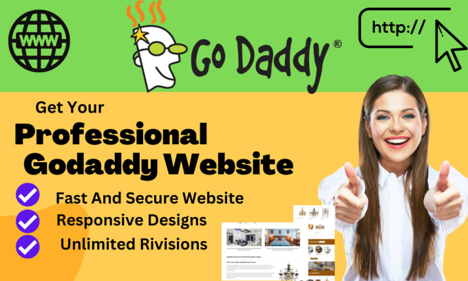 Gig Preview - Create a professional godaddy website design, godaddy ecommerce, godaddy builder