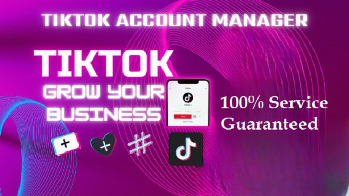 Gig Preview - Be your tiktok account manager plus tiktok marketing