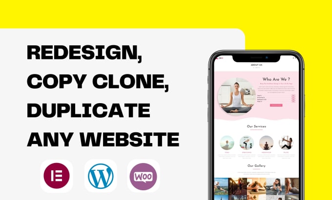 Gig Preview - Do copy clone website, migrate website and redesign to wordpress and elementor