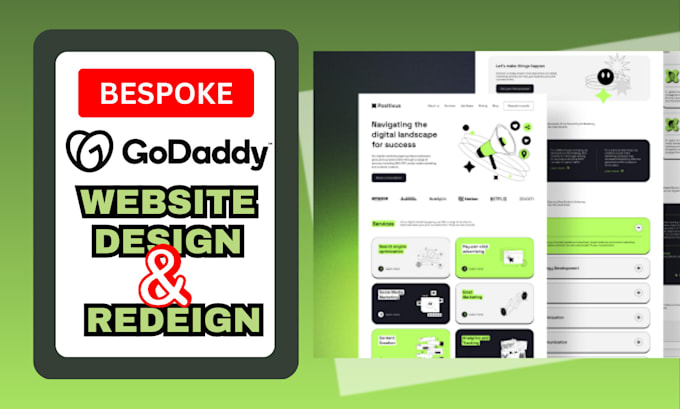 Gig Preview - Godaddy website design godaddy website design godaddy website redesign