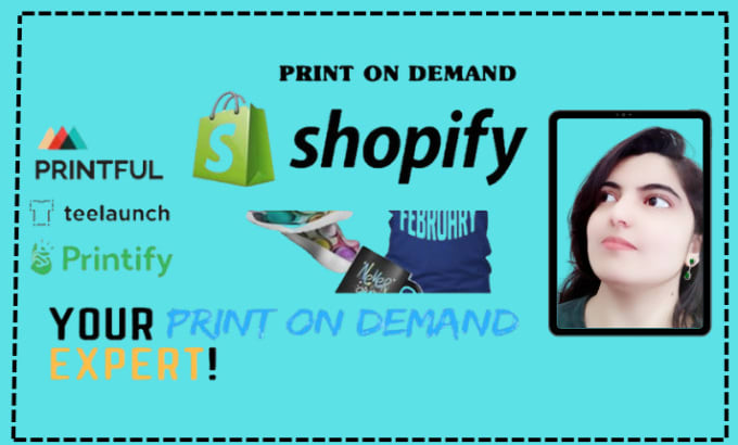 Gig Preview - Setup print on demand your shopify dropshipping website