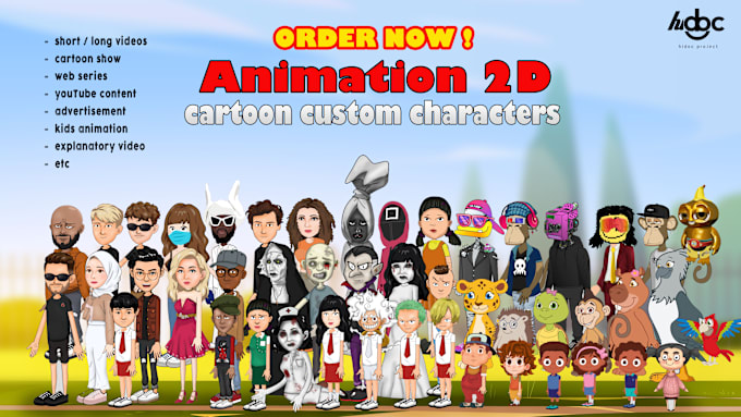 Bestseller - create custom 2d cartoon animation video