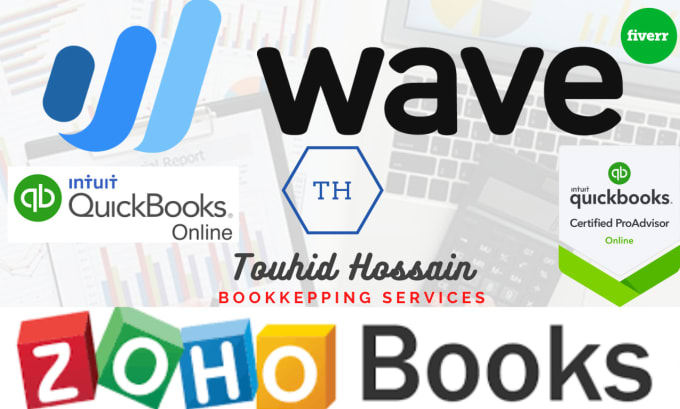 Gig Preview - Do setup, clean up and bookkeeping in quickbooks online, wave apps and zohobooks