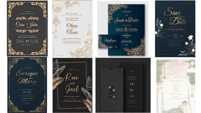 Gig Preview - Design high level custom wedding cards and business cards