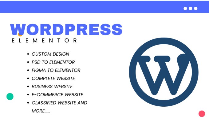 Gig Preview - Create wordpress website using elementor