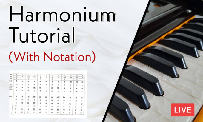 Gig Preview - Teach you to play any song on harmonium with complete notes