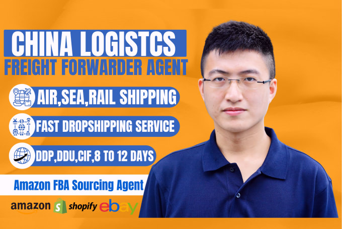 Gig Preview - Your freight forwarder by air rail sea shipping and shopify fulfillment