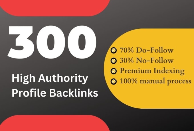 Gig Preview - Build 300 high da dr profile backlinks for google ranking