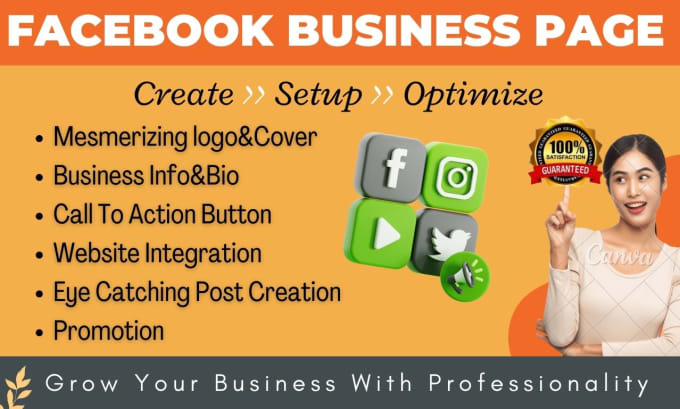 Gig Preview - Create, fix, design and promote facebook business page