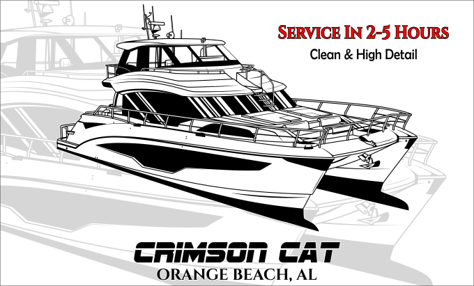 Gig Preview - Draw line art of your boat or yacht