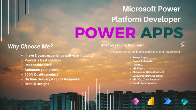 Gig Preview - Build powerapp applications and  power automate workflow for your business