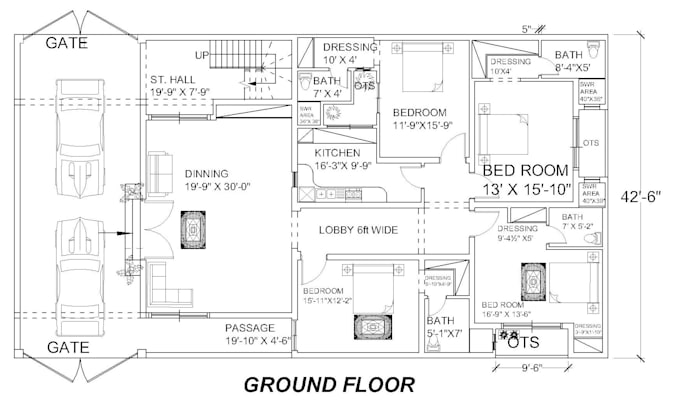 Gig Preview - Draft architectural plans, elevation drawings in autocad, draftsman