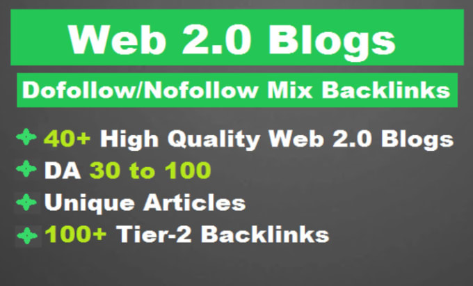 Gig Preview - Build high authority web 2 0 contextual dofollow seo backlinks