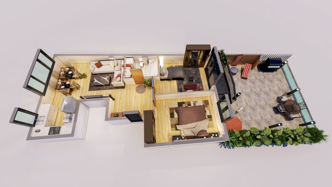 Gig Preview - Create residential 3d floor plan