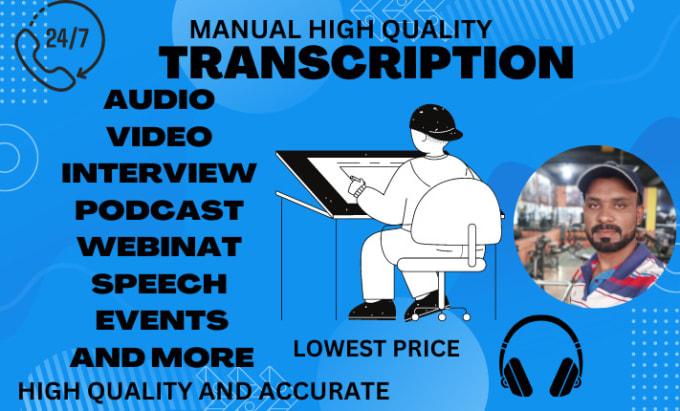 Gig Preview - Provide quality transcripts for any english audio or video